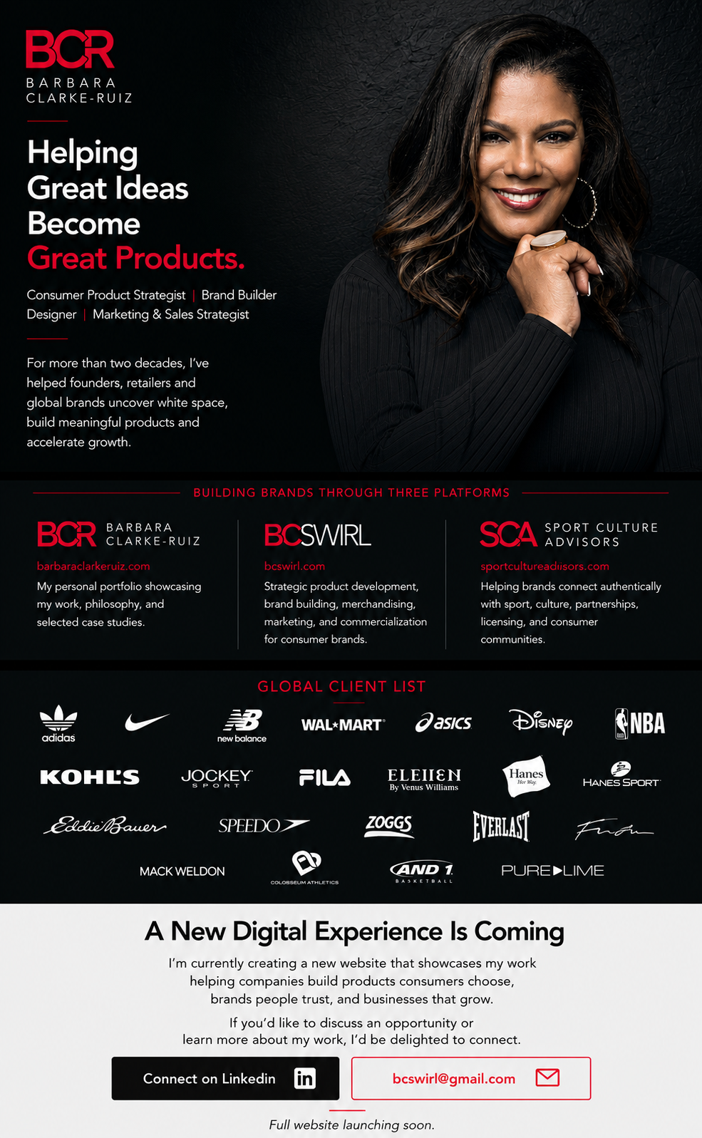 Barbara Clarke-Ruiz — Helping Great Ideas Become Great Products. A new digital experience is coming; full website launching soon.